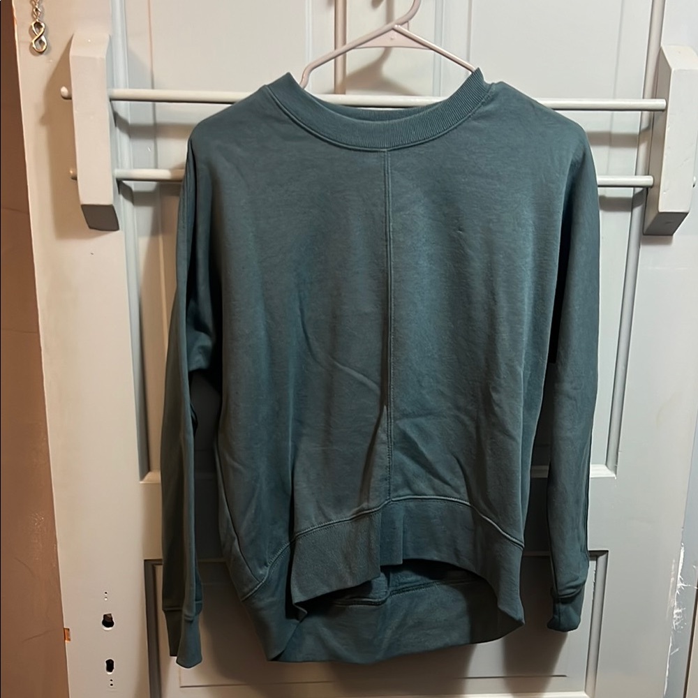 Hippie Rose Green Boxy Long Sleeve Sweatshirt